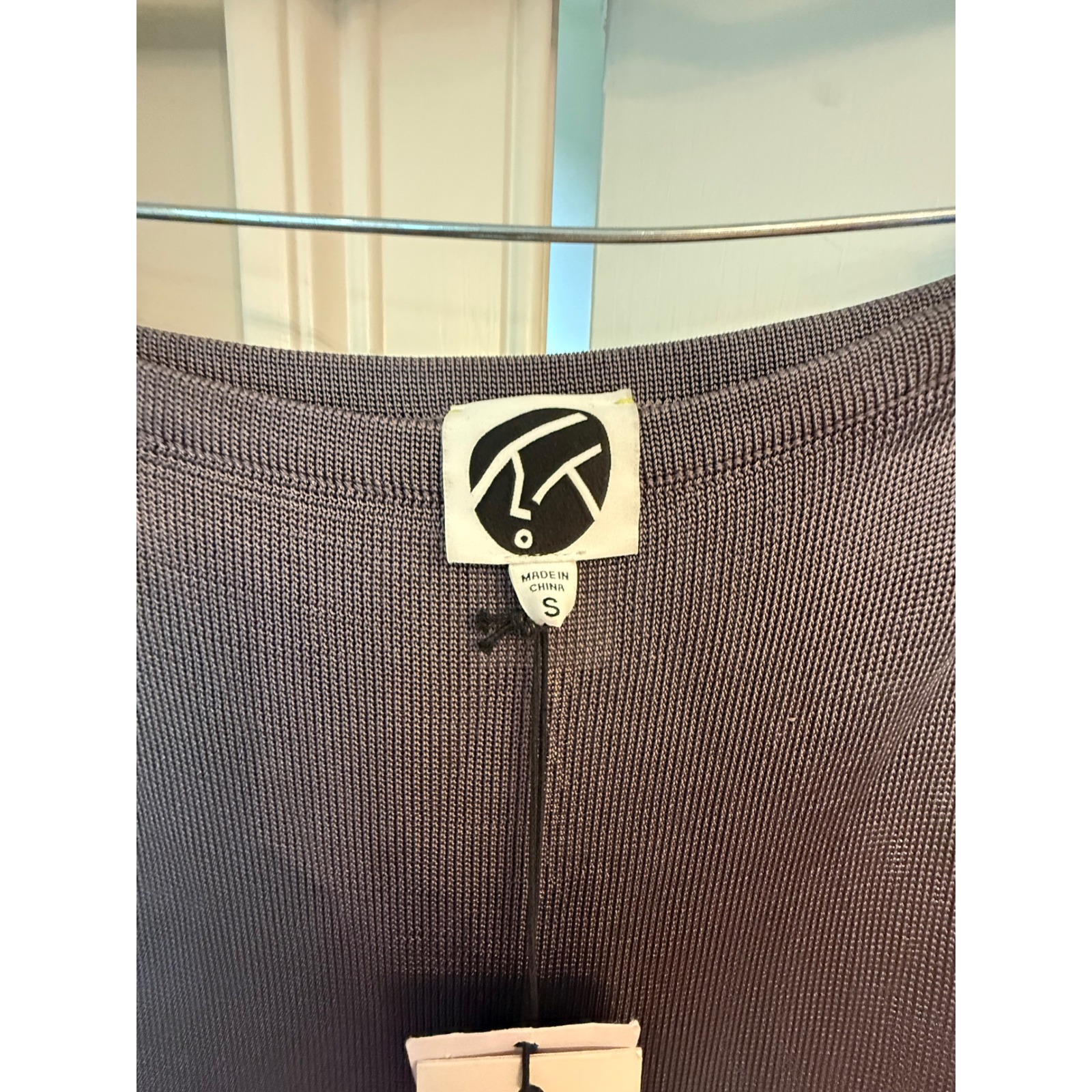 Yanyan Knits Sheer Knit Mini Skirt Charcoal Grey Women Size S New With Tags — image 3 of 5